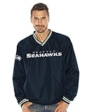 シアトル・シーホークスNFL g-iii " Stop & Go " Wordmarkプルオーバー刺繍ジャケット L