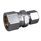 Plumb Pak PP20080LF Straight Connector 1/2 inch Nom copper by 3/8 inch OD, Lead Free by Plumb Pak
