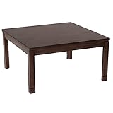 山善(YAMAZEN) 平面パネルヒーター付家具調和洋風こたつ(継脚付)(80cm正方形) 電子リモコン付 ウォールナットブラウン WMK-MD80H(WB2)