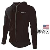 GYMCROSS ストレッチ トレーニング ライトウェイト スリムフィット ラウンド パーカー...