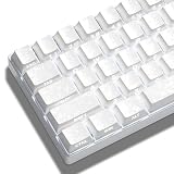 XVX ホワイト シースルーキーキャップ フォージドカーボン調 チェリープロファイル キーキャップセット 140 キー メカニカルキーボード対応 ANSI 配列 MX スイッチ互換