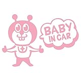 imoninn BABY in car ステッカー　【シンプル版】　No.66　グッドさん　（ピンク色）