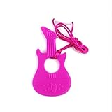 Baby Teether Guitar Silicone Pendant Eco-friendly Teething Sensory Tool Silicone DIY Necklace Acesso