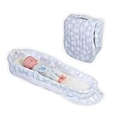 (Newox) ベビーベッド ベッドインベッド 折りたたみベッド 揺りかご コンパクト 折りたたみ 持ち運びやすい (全×ホワイト)