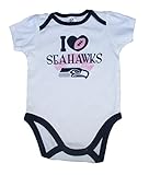Seattle Seahawks Girls Infant Onesieサイズ18ヶ月ボディースーツクリーパー – ホワイト