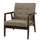 布張り製 65cm幅肘付き1人掛けソファ グリーン