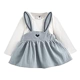 ガールズドレス　歌を愛する　かわいい　ガールズ　 女の子　子供服　新生児　ドレス　レースのプリンセスドレス　かわいいウサギの耳　ストラップ　ワンピース　クリスマスクリスマス　生産 祝い　贈り物　3色 