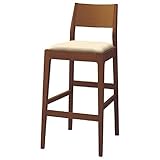 オリバー ダイニング ハイカウンターチェア 木製 ビニールレザー張り ブラウン×クリーム (S・CW-5060・BR・ST+AL-04T)