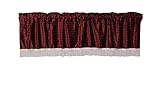 豪華なVelveteenヴィンテージコレクションWindow Valance 60" X 15" レッド VL-Velveteen-Val-BU-67540