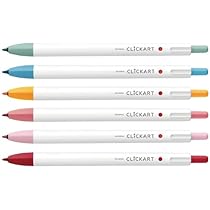 Amazon.co.jp: クリッカート どうぶつカラー 6色セット ノック式