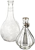 IMAX 62129-2 Gabrielle Glass Bottles Set of 2 [並行輸入品]