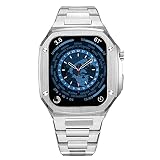 diosbras アップルウォッチ用 ケース for Apple Watch用 バンド カバー ステンレス ケース ステンレス ベルト 41mm 一体型 おしゃれ Series 9/SE/8/7/6/5/4/3/2/1に対応 (シルバー/ステンレス/41mm)