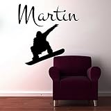 Wall Decals Personalized Name Snowboard Decal Vinyl Sticker Boy Nursery Bedroom Home Decor Sports Cl