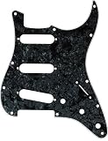 Fender ピックガード11-HOLE MODERN-STYLE STRATOCASTER® S/S/S PICKGUARD, BLACK MOTO