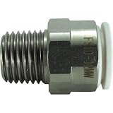 千代田通商:チヨダ ファイブSUSメイルコネクタ 白 10mm・R1/4 FS10-02MW 型式:FS10-02MW