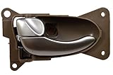 PT Auto Warehouse NI-2118SB-LH - Inside Interior Inner Door Handle Brown (Blonde) Housing with Silve