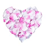 人工花バラの花びらバレンタイン結婚祝い記念日の装飾-ピンクホワイト01