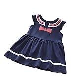 （ Angel Kids ） セーラー カラー Tシャツ ワンピ ベビー キッズ 夏 服 かわいい 女の子 (100㎝, ネイビー) …