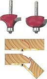 Freud 33-106 Drop Leaf Table 1/2-Inch Raduis Router Bit Set with 1/4-Inch Shank by Freud