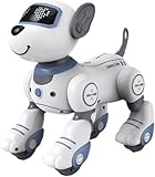 【Auyyhui】ロボット犬おもちゃ 子供用 リモコン犬 8-12 歳 電動犬 英語指示 知育玩具 インタラクティブ機能 物語語り・歌踊り・英語教え 充電式 多機能 ギフト適用 O5