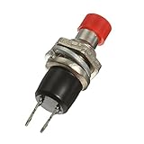 10個セット ミニ 瞬間 プッシュ ボタン スイッチ 0.5A 125V 2 ピン ターミナル 並行輸入品