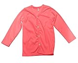 Plus Nao(プラスナオ) 子供用 カーディガン Ｖネック 長袖 シンプル 無地 男の子 女の子 キッズ ジュニア 110 120 130 140 130 スイカレッド