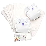 Bambino Mio Miosoft Cloth Diaper Set White Size 1 (<21lbs) [並行輸入品]