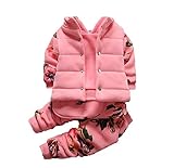【ノーブランド品】 ベビー服 花柄アウター ピンク 3点セット (66cm) [並行輸入品]
