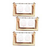 Fenteer 2タイプ選べる　木製トレイ　ビーカー　ガラス　卓上水耕花　花瓶　装飾工芸品 - 2ビーカー