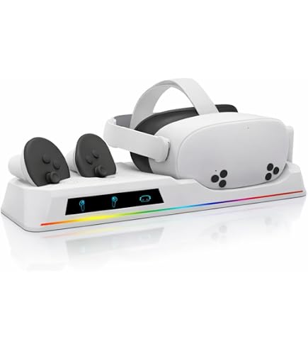 Amazon.co.jp: 【Meta Quest3S専用】置くだけ VR充電スタンド ドック