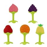 Biubee 5 Pack Baby Fruit Teether - Non-Toxic Latex and Phthalate Free Silicone Teething Toy [並行輸入品]