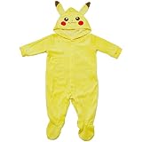 2017年 秋冬 ポケットモンスター ピカチュウ ベロア 着ぐるみ足袋付き カバーオール フィットオール My First Pokemon イエロー-ピカチュウ◇60-70cm