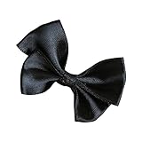 Refaxi 20pcsサテンリボン弓ギフト花結婚式のアップリケDIYの工芸品（ブラック）