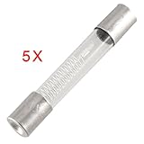 SODIAL(R)5Pcs 6 x 40mm電子レンジ用アキシャルガラス 800mA 0.8A 5KVヒューズ管