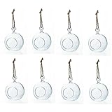 【8個セット販売】エイチツーオー　H954　ハンギングガラスボールS　丸い形をしたガラスベース　サイズ：φ10ｘH12.5cm