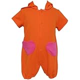 2014年 夏物 ドキンちゃん【フード取り外し可能】UV加工 なりきり変身 半袖カバーオール ANPANMAN ドキンちゃん◇70cm