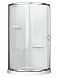 Ove Decors breeze-38-withwallsプレミアム38-inchシャワーキットwithアクリルベースと壁とクリアガラススライドドア