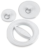 3 Piece Assortedサイズシンクドレインプラグの洗面台、Basins、洗濯、Tubsおよびその他のドレイン開口部 – by Katzco