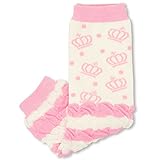 BABYDOLL（ベビードール） 裾フリルレッグウォーマー(王冠/ドット) 靴下 レッグウェア 女の子 S(ベビーサイズ) ピンク