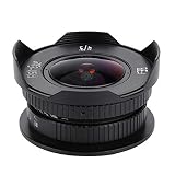 魚眼レンズ、8mm f/3.8Cマウント4/3 "マイクロフォーサーズMFTM-4/3E-PL7フルフレーム用ミラーレス魚眼レンズ