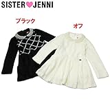 (ジェニィ)JENNI ツイード 格子スパンコール&衿パール 長袖ワンピース 160 オフ(011)