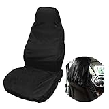 HOMPO Universal Car Van Seat Covers Black Waterproof Nylon Heavy Duty Front Seat Covers Protectors b