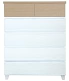 大川家具 nakakei チェスト カトレア 80cm幅5段 ナチュラル 235329