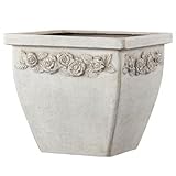 ファイバー製軽量植木鉢 アンティークローズライト スクエアー 30cm