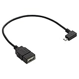 USBホストケーブル A - Micro-B L型 両端リバーシブル USB-134R