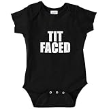 Tit直面Boobs面白いベビーボディスーツ幼児 US サイズ: M カラー: ブラック