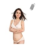 AIKOSHA NETWORK ベージュ 34/75 授乳ブラジャー ＆ マタニティショーツ & 靴下 のセット商品 ノンワイヤー クロスオープン 簡単授乳 ブラトップ