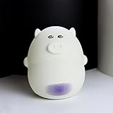 ledmomo子供夜ライトアラームクロック子供用かわいい豚USB充電式LEDランプの寝室子供誕生日ギフトパーティーキャンプテント照明( Sleeping Pig )