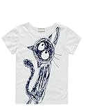 子供服 夏 半袖 Tシャツ キッズ 男の子 女の子 丸い襟 おしゃれ カジュアル ファッション 可愛い ねこ 動物 プリント 3色