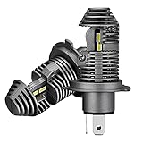 NOVSIGHT H4 LEDヘッドライト 新車検対応 無極性 12000LM 50W ハロゲンと同じサイズ99％車両取り付け可 360°発